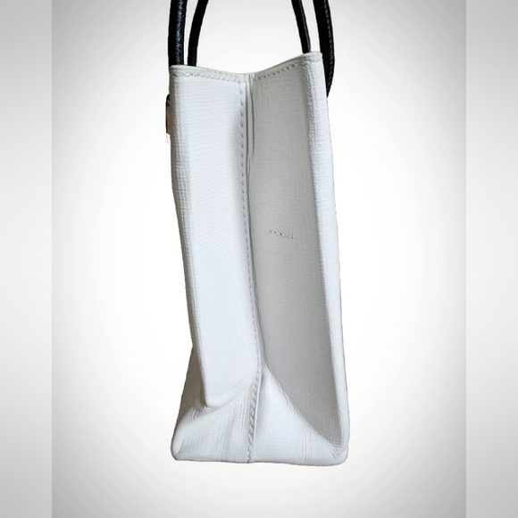 Balenciaga Shopping North South Tote XXS Bag White Black Logo Square Crossbody - Picture 5 of 11